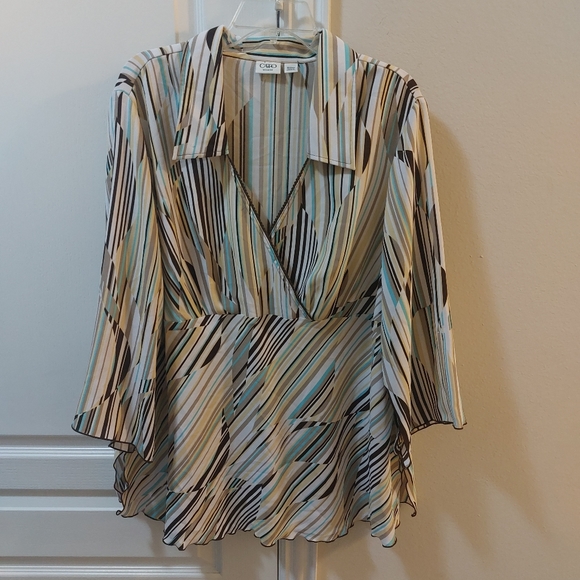 CATO  Multicolor Plus Size Blouse Size 22/24 W - Picture 6 of 9